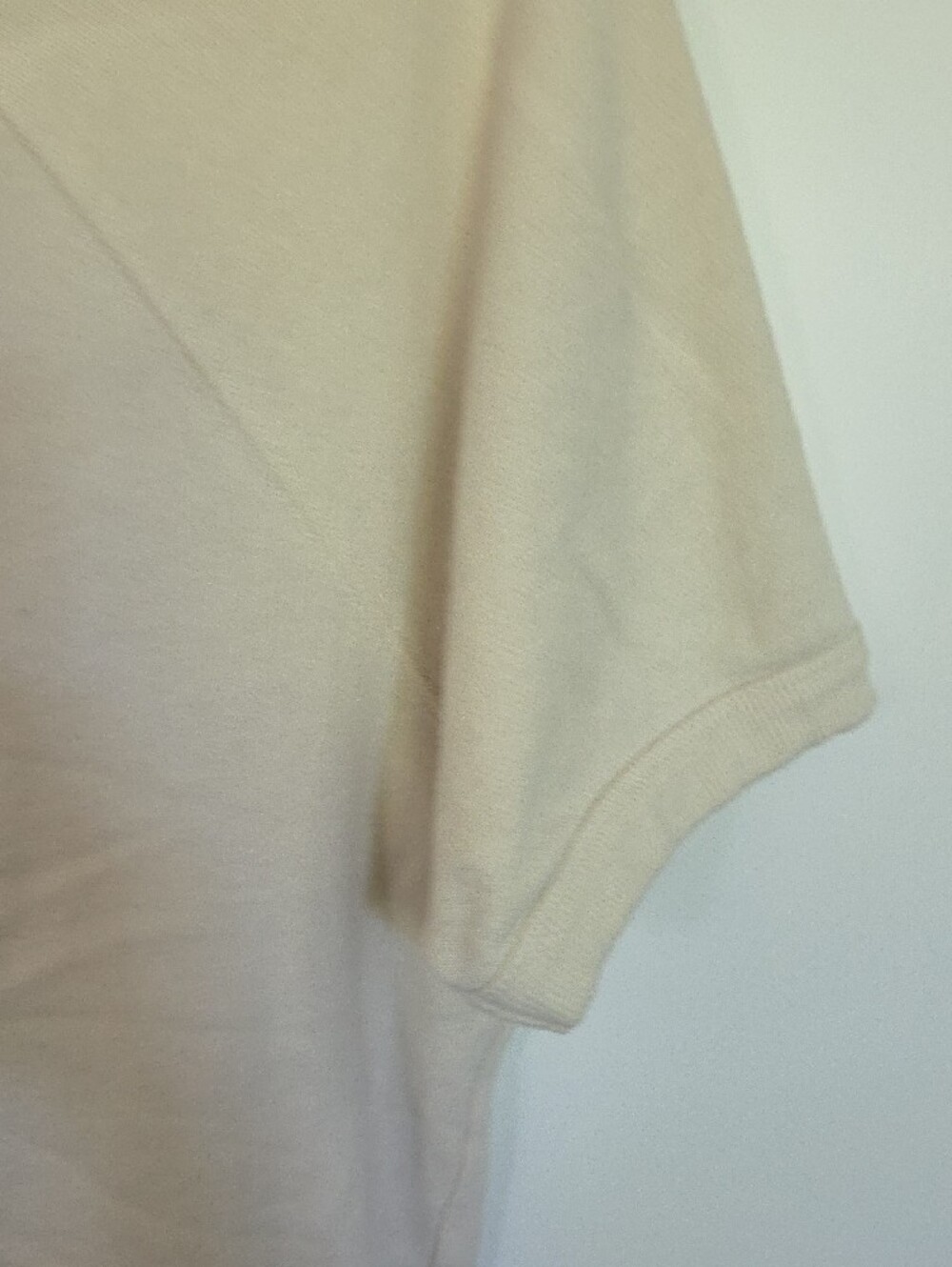 Universal Thread Cream Short Sleeve Sweatshirt Top - Picture 3 of 3